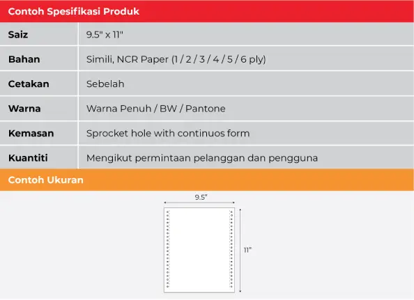 Spesifikasi Percetakan Computer Form Thermal Paper