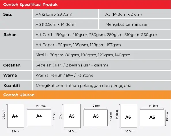 Spesifikasi Percetakan Flyers Brochure Leaflet